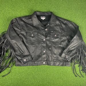 Wrangler x Fender Guitar Fringed Rock Jacket With Guitar Pick Size Large MINT